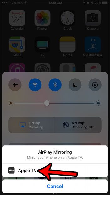 enable airplay mirroring of your iphone