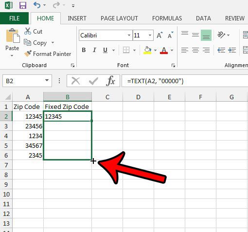 how to put zeroes in front of numbers in excel 2013
