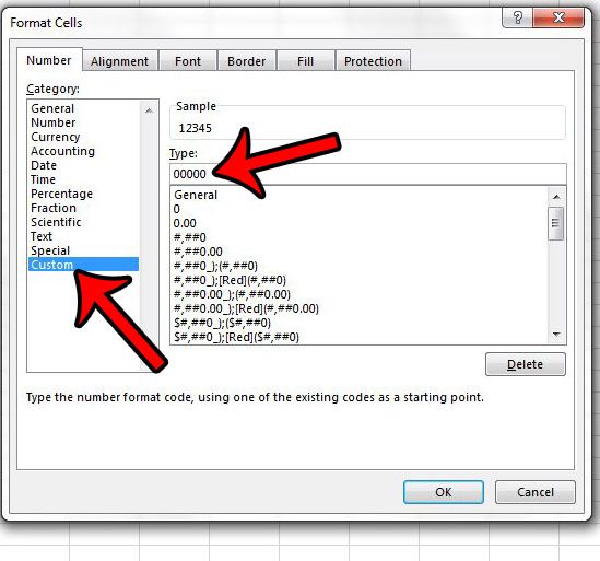 how to apply custom formatting to cells in excel 2013