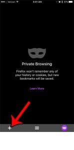how to do firefox private browsing on an iphone