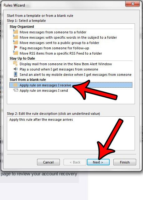 cómo hacer una respuesta de fuera de la oficina en Outlook 2013