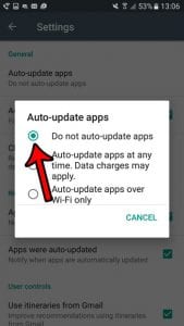 how to turn off automatic app updates on the samsung galaxy on5