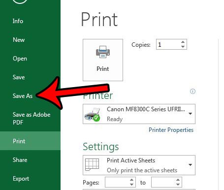 how to save an excel file as a pdf