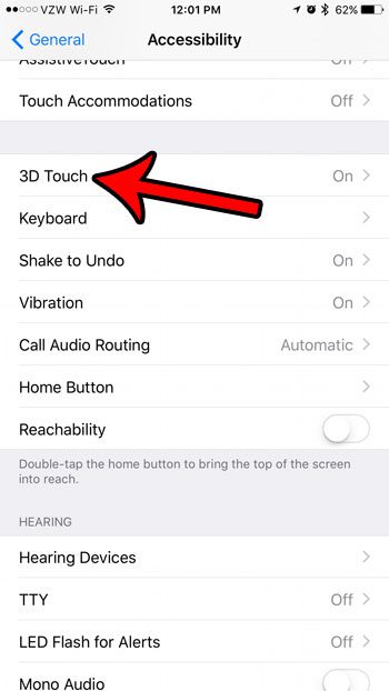 how change 3d touch sensitivity on iphone 7