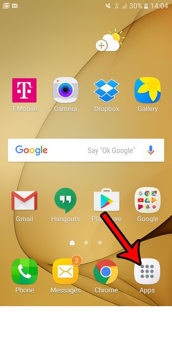 open the android marshmallow app tray