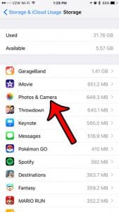 how much space are pictures takng up on iphone