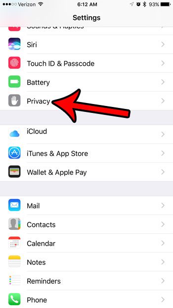 stop sharing location with websites on iphone