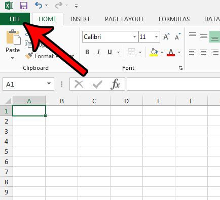 abre el menú de archivo de Excel 2013