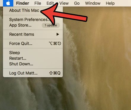 how to open the mac info menu