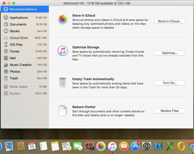 how to clean a startup disk that is almost full on an macbook air