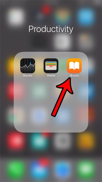 open the ibooks app