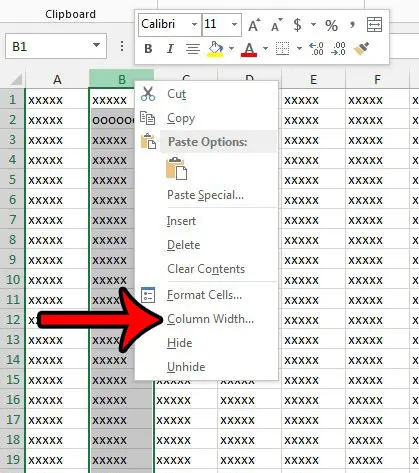 how to increase column width in excel