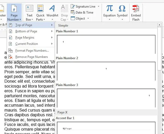 how to repeat your last name and page number on every page in word 2013