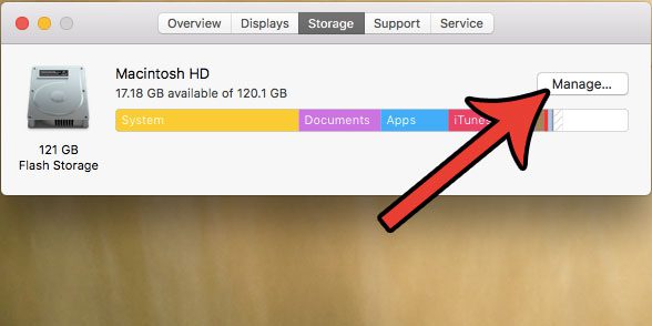 how to optimize storage on a macbook