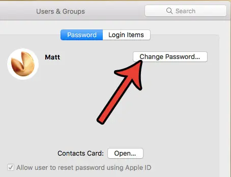 how to turn off the user password on a mac