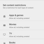 how to enable parental controls in the play store on galaxy on5