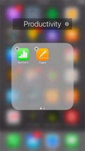 how to create sqaure with multiple apps on iphone 7