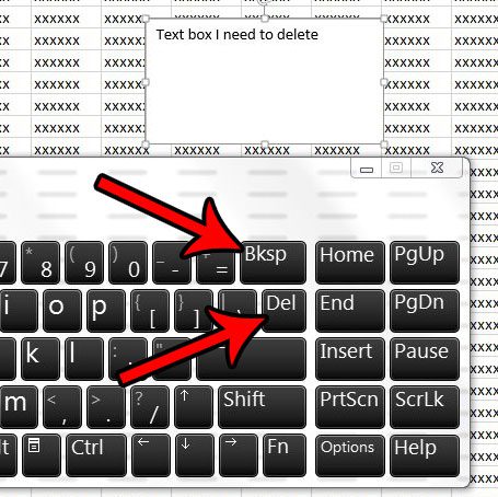 how to delete a text box in excel 2013