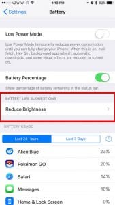 suggestions to improve battery life on iphone 7