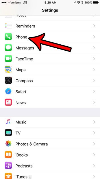 iphone roaming setting in phone menu