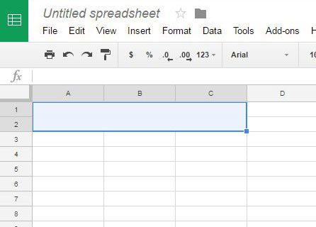 merge all cells in google sheets