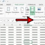 how to remove a vertical page break in excel 2013