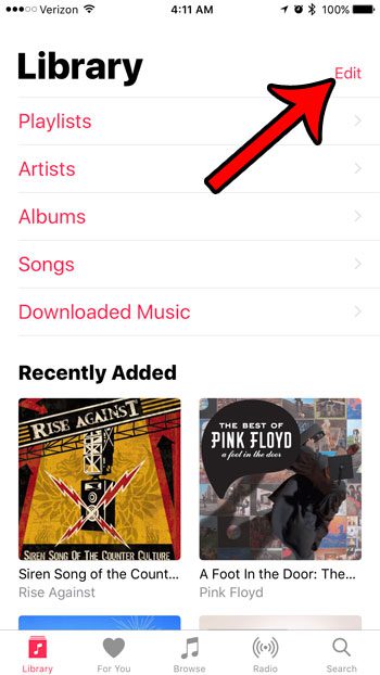 add or remove items from music library on iphone