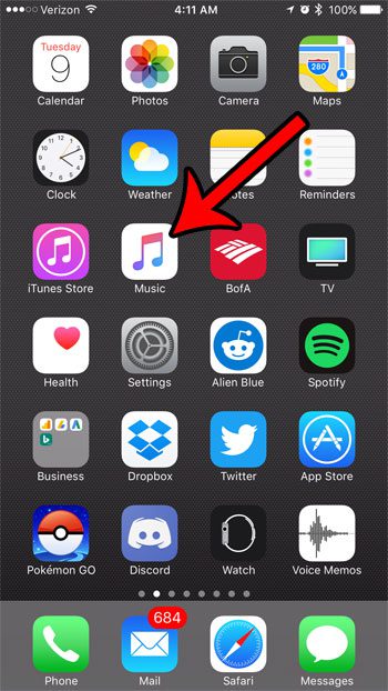 How to Show More Browsing Options in the Music Library on an iPhone 7