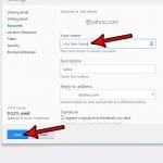 how to change the from name in yahoo mail