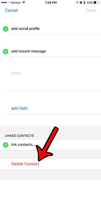 method 2 for deleting iphone contacts