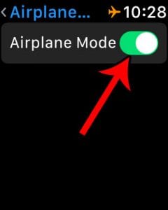 how to enable airplane mode on an apple watch