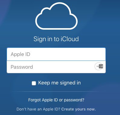 sign into icloud through a web browser