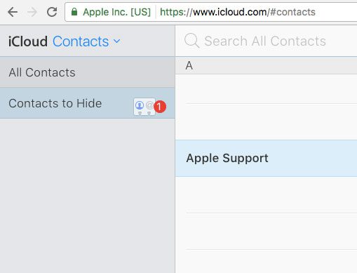 how to put a contact in a group in icloud