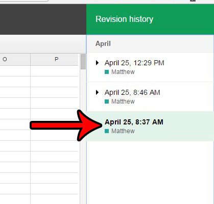 how to find version history in google sheets