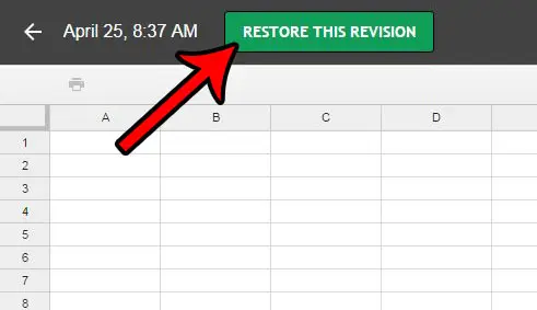 restore revision in google sheets