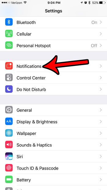 disable email notifications in ios 10