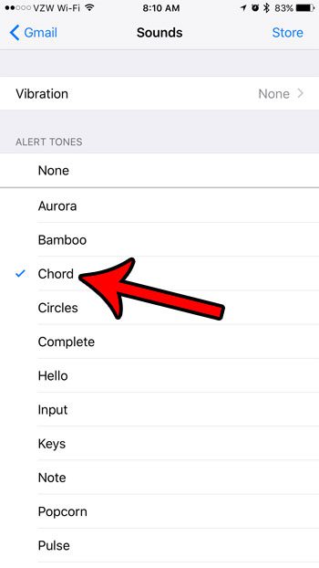 how to enable sounds for one email account on an iphone 7