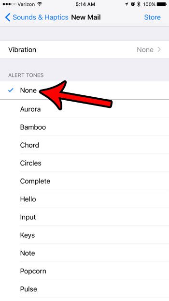 how to turn off the new email sound on an iphone 7