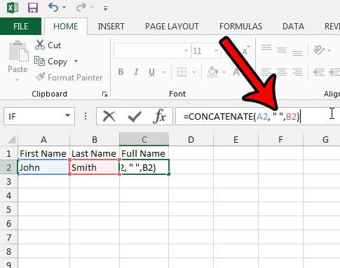 combine cell values in excel