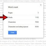 how to get a word count in google docs