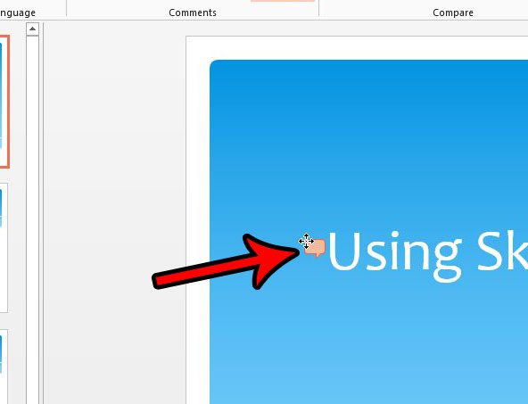 how to move a comment in powerpoint 2013