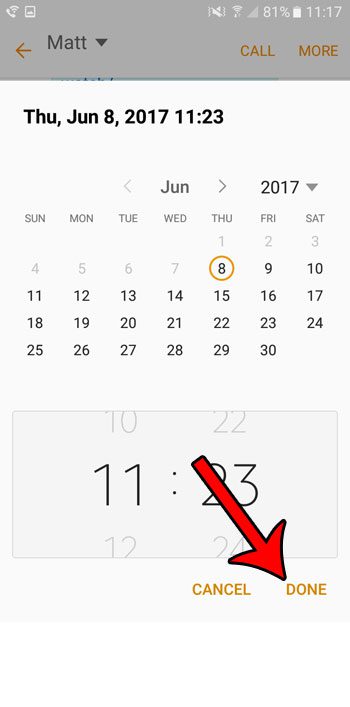 schedule text on android