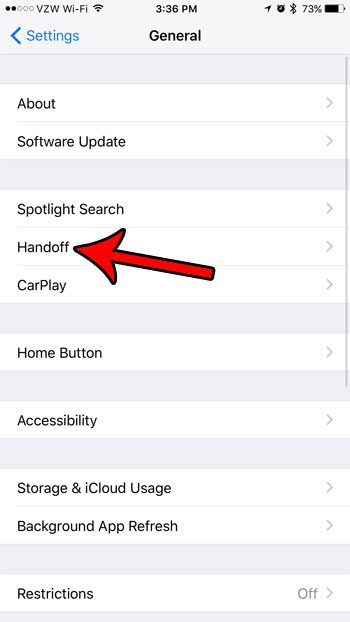 how to disable handoff on the iphone