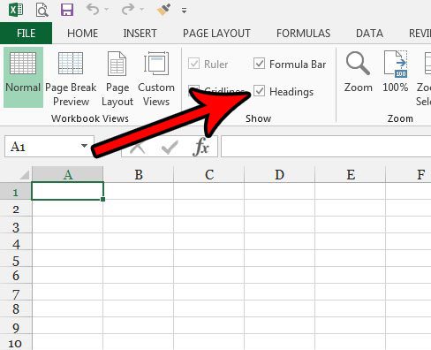 how to add row headers in excel 2013