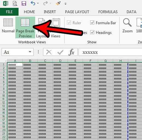 excel 2013 page break preview