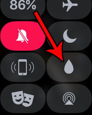 what is the water drop on my apple watch