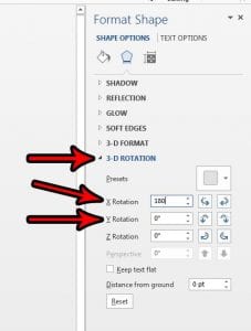 how to flip text in word 2013