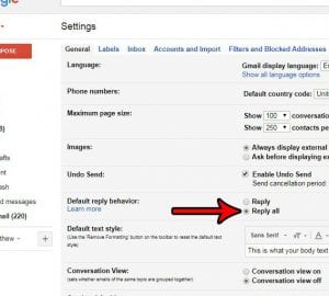 how to reply all by default in gmail
