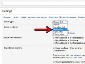 how to show unread emails first in gmail