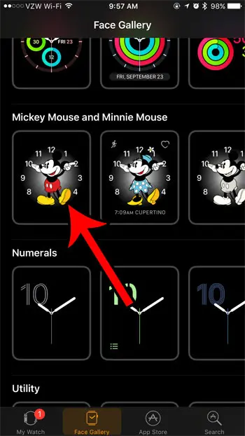 select the mickey mouse option